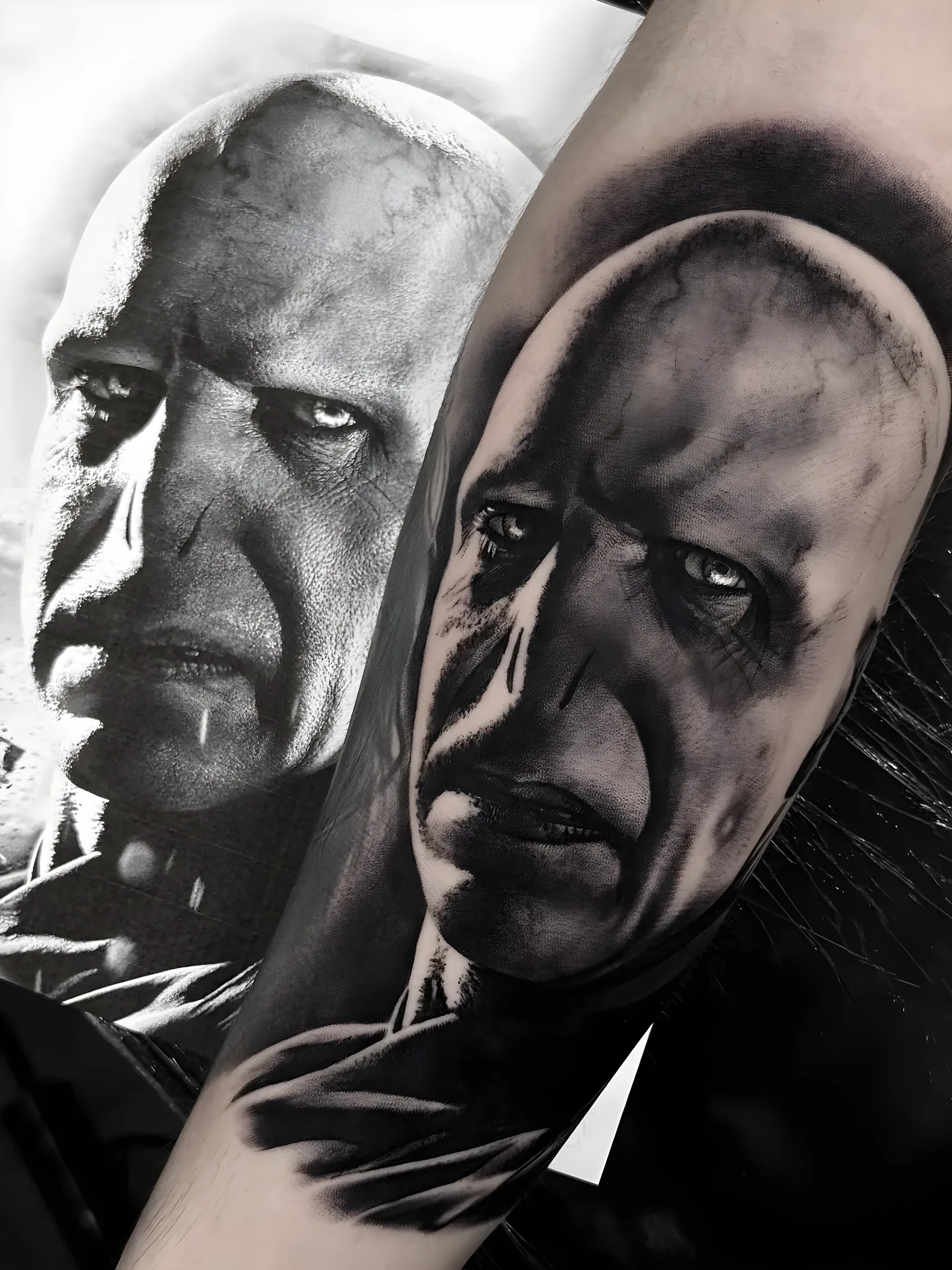 Villain portrait realism tattoo