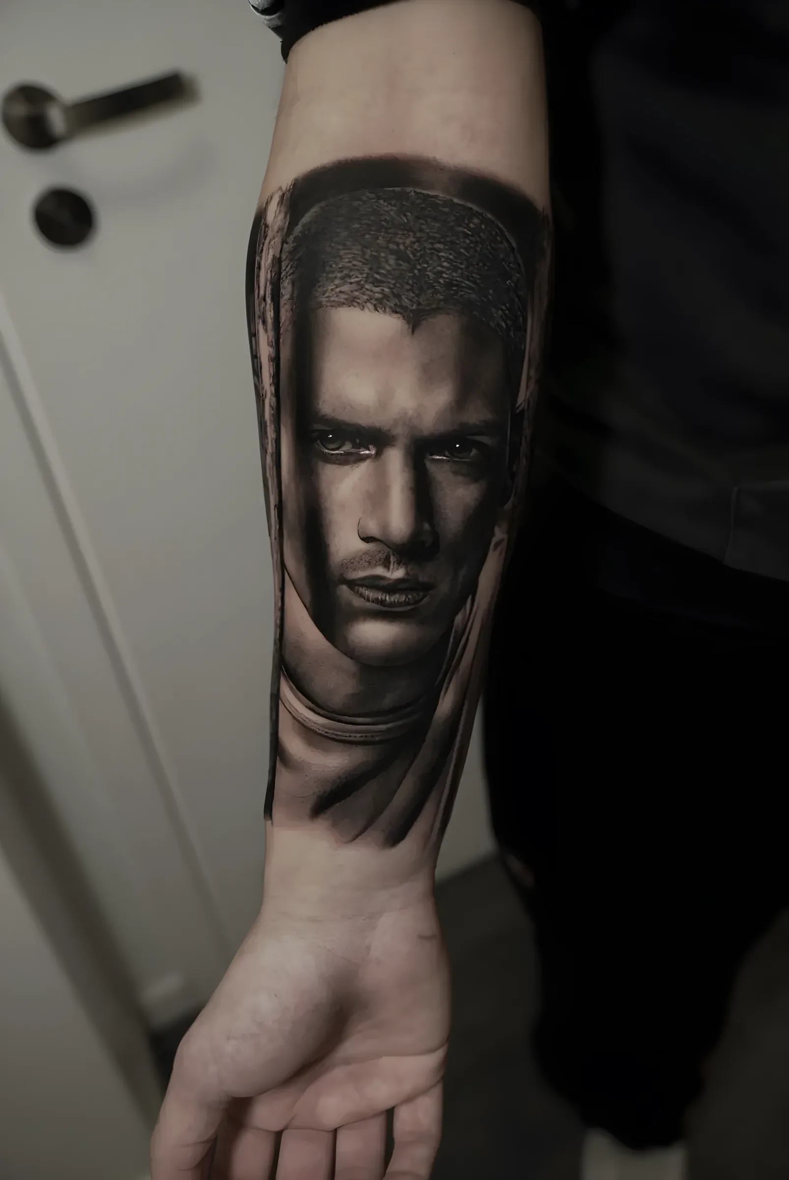 Young man portrait realism tattoo